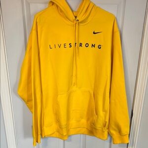 Nike LIVESTRONG Yellow Hoodie size  XL